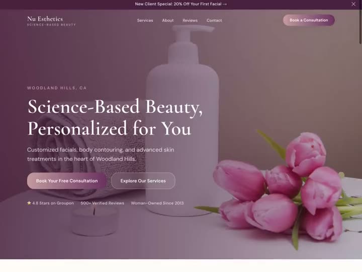 Nu Esthetics site preview